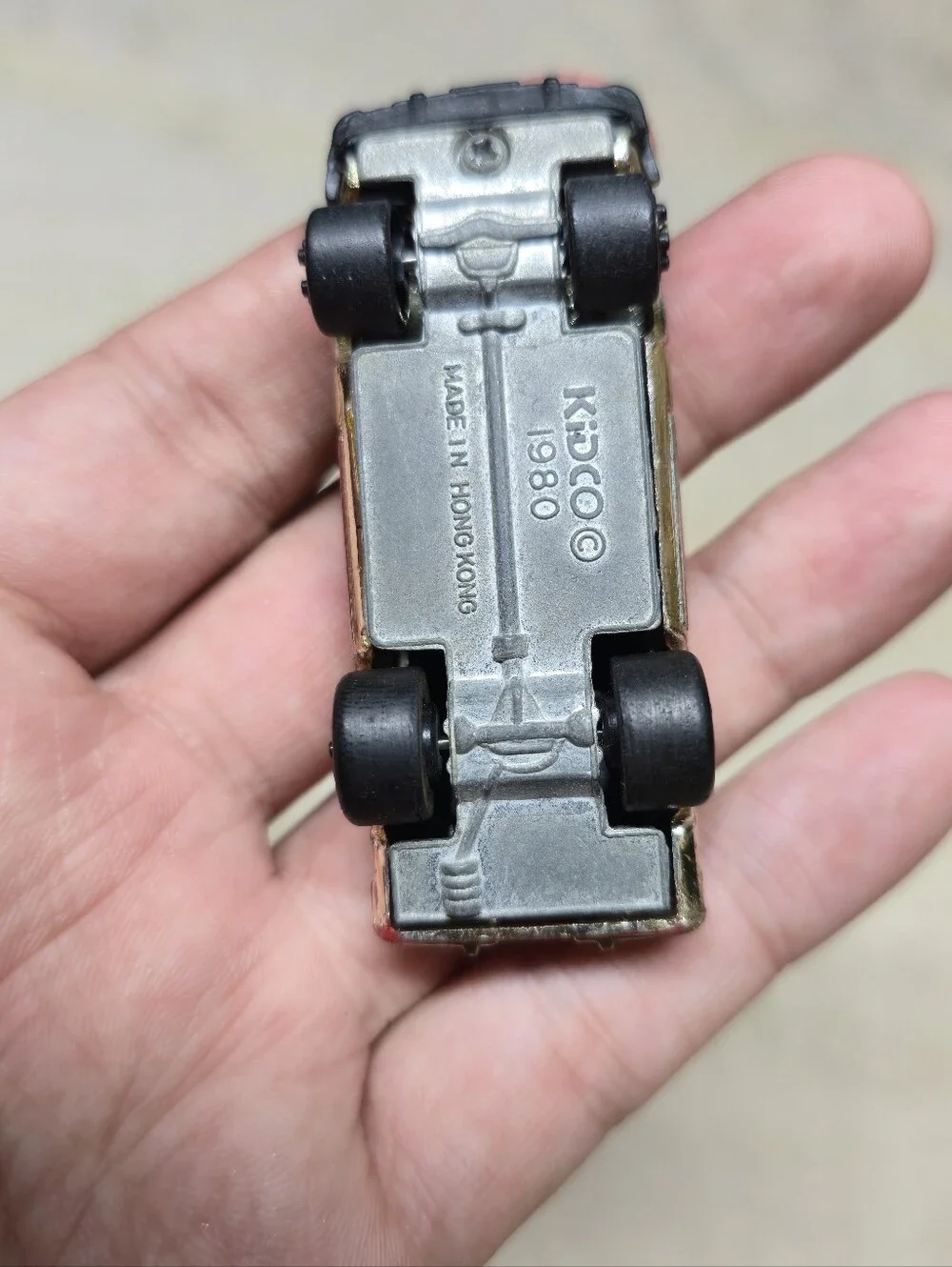 Vintage 1980 Kidco Burnin' Key Cars Datsun 280-ZX GoldPaint peeling